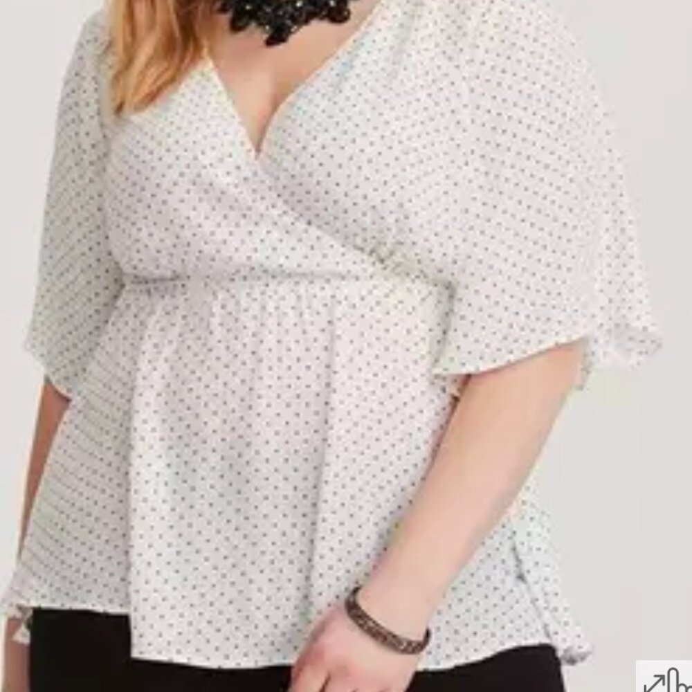 Lily Babydoll Georgette Surplice Blouse